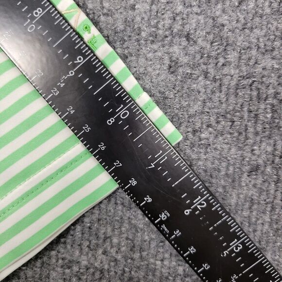 PETER MILLAR Summer Comfort Green Striped Short Sleeve Polo Shirt SIZE LARGE - Picture 10 of 14